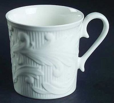 Lenox White Linen Damasse Mug