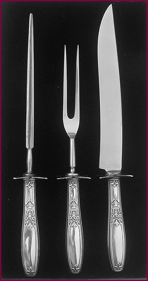 Ambassador 1919-1973 3-pcs large steak carving set with guards