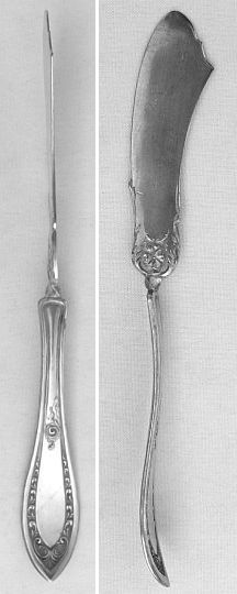 Coinsilver Extra Plate Master Butter Knife Twist Handle