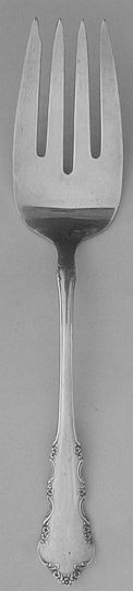 Dresden Rose Silverplated Cold Meat Fork