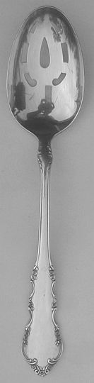 Dresden Rose Silverplated Pierced Table Serving Spoon