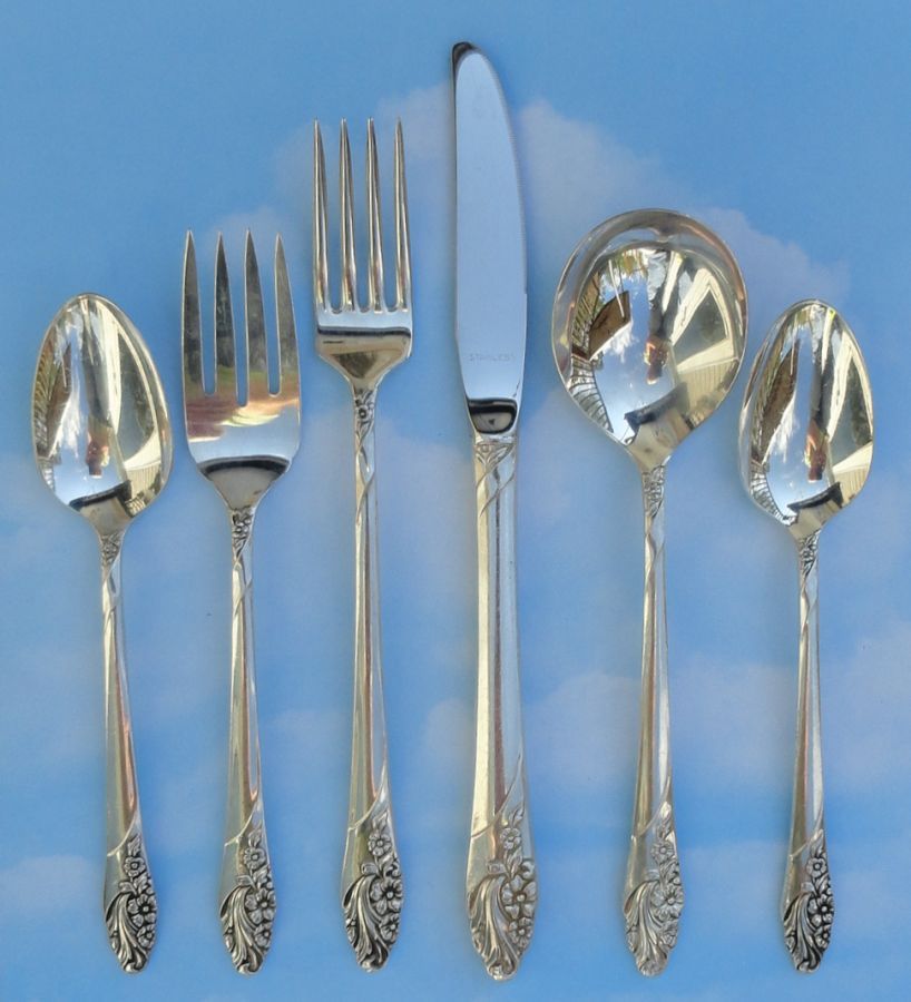 Evening Star 1950-1961 Silverplated Flatware Grille Service for 8