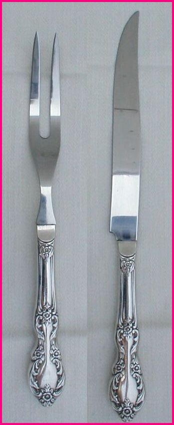 Grand Elegance Southern Manor Silverplated Carving Knife and Fork Set