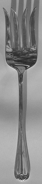 Heritage by Gorham Silverplated Large Solid Cold Meat Serving Fork