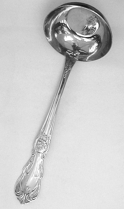 IC Burgundy Baroque Silverplated Large Ladle Soup Punch