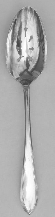 Lufberry Americana Silverplated Pierced Table Serving Spoon