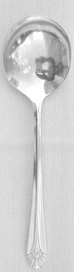 Manhattan Silver Plate Round Gumbo Soup Spoon 1