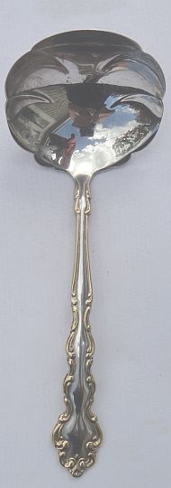 Gold Accent Modern Baroque Silverplated Gravy Ladle