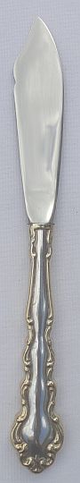 Gold Accent Modern Baroque Silverplated Master Butter Knife