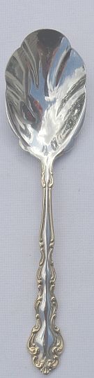 Gold Accent Modern Baroque Silverplated Sugar Spoon