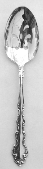 Modern Baroque Silverplated Pierced Table Serving Spoon