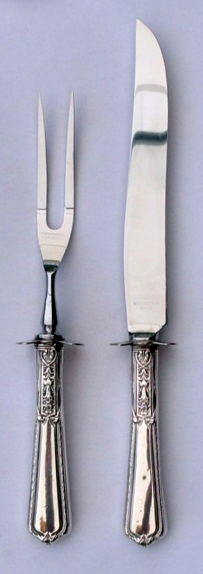 H R Morss Carving Knife and Fork Set
