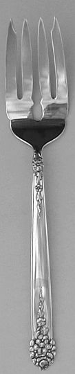 Moss Rose Silverplated Cold Meat Fork