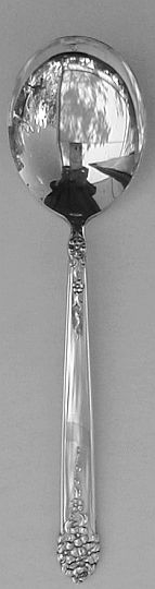 Moss Rose Silverplated Gumbo Soup Spoon