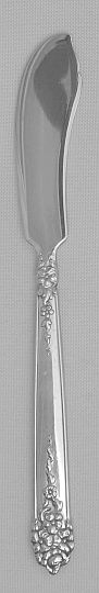 Moss Rose Silverplated Individual Butter Knife