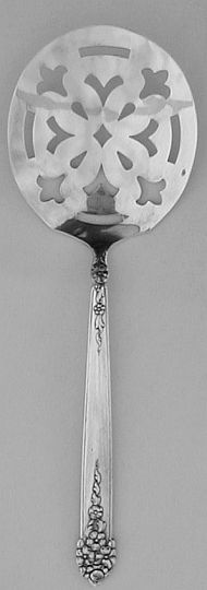 Moss Rose Silverplated Tomato Serving Spoon