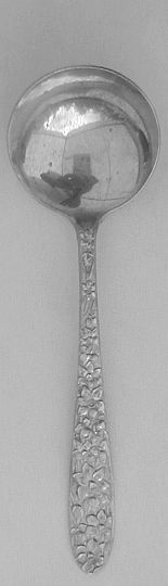 Narcissus Silverplated Bouillon Soup Spoon