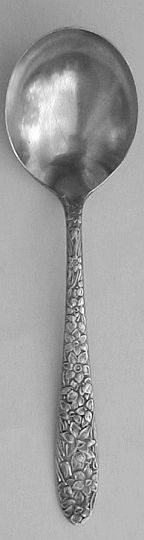 Narcissus Silverplated Gumbo Soup Spoon
