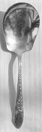 Rose and Leaf Silverplated Casserole Spoon