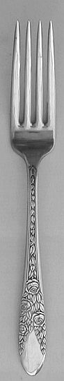 Rose and Leaf Silverplated Dinner Fork 1