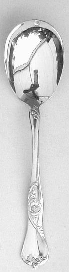 Rose and Scrolls 1950s Silverplated Sugar Spoon