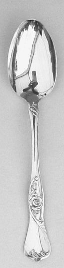 Rose and Scrolls 1950s Silverplated Tea Spoon