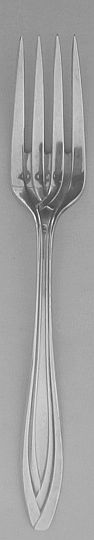 Silhouette Silverplated Dessert Fork Ribbed Bowl M