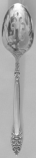 Spanish Crown Silverplated Pierced Table Serving Spoon