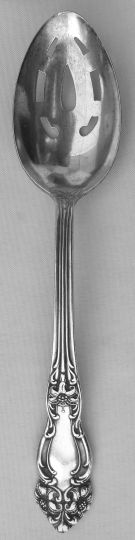 Tiger Lily Silverplated Pierced Table Serving Spoon